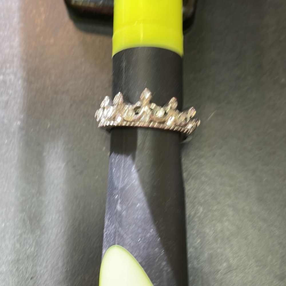 Silvertone Crown Ring - Picture 2 of 5